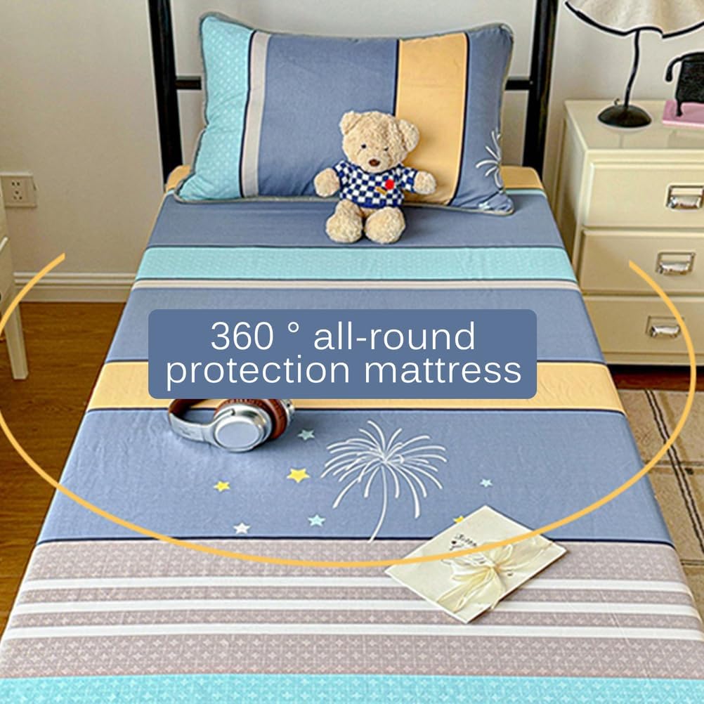 I,80x190cm,LDLCYCN 100% Cotton Traditional Japanese Futon Mattress Pad Cover Dustproof Floor Futon Mattress Cover with Zipper Full Wrap Sleeping Mat Protective Cover Machine Washable