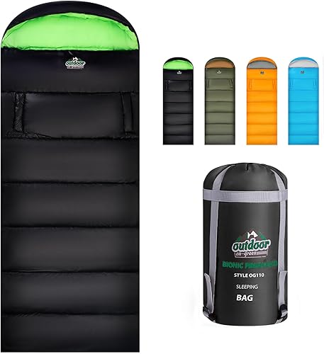 Saco de dormir para adultos y niños de 4 estaciones, cálido, impermeable y ligero, ideal para camping, mochilero y senderismo