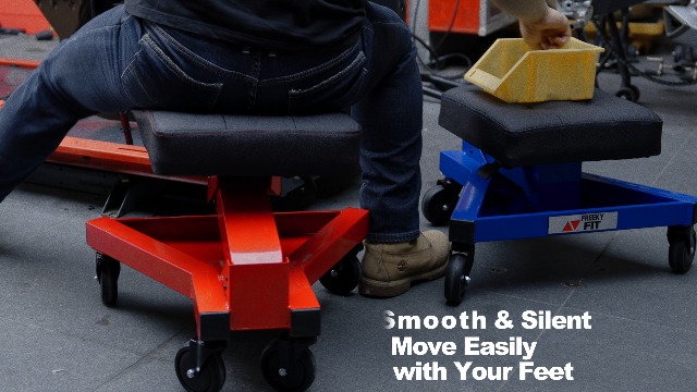 Amazon.com: FreekyFit Shop Stool with Wheels, Hydraulic Adjustable