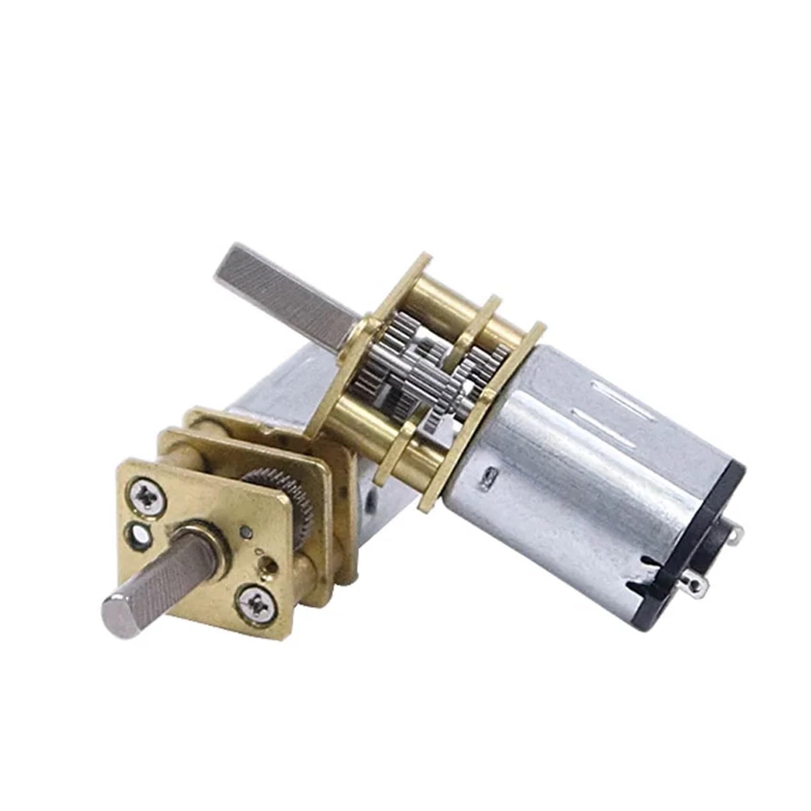 Motor Reductor N20 de 12 V, 6 V y 3 V, CC, pequeño, de Baja Velocidad, con Engranajes metálicos, de Avance y Retroceso.(3v,200)