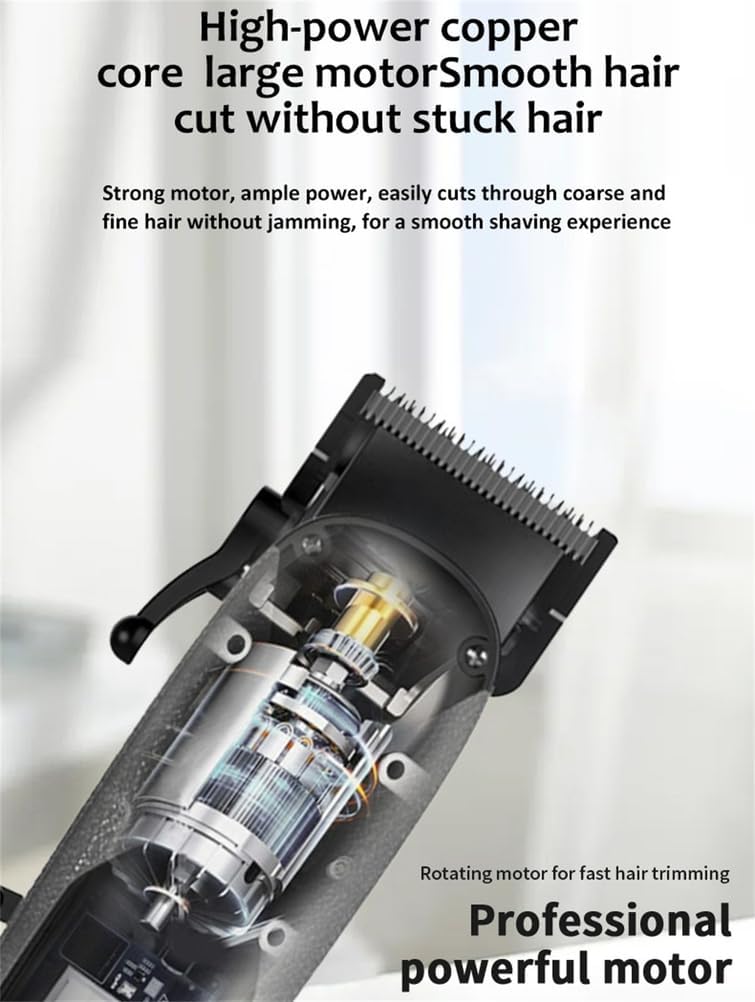 Professional Hair Clippers & Beard Trimmer Kit for Men, Hair Cutting Kit & Zero Gap T-Blade Trimmer Combo- Cordless Barber Clipper with 4 Limiting Combs, for Mens Gifts