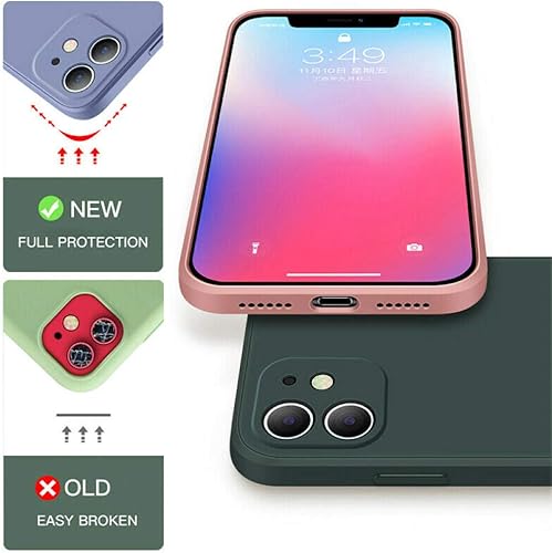 Miniatura 3 de Funda cuadrada de silicona líquida para Xiaomi Redmi Note 5 5A 6 7 8 8T 9 9S 9T 10 10S 10T Pro Max Soft Thin Candy Colors Cover Cover Púrpura, para