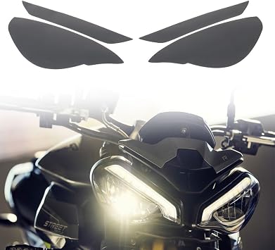 Fit for T-riumph Street Triple 765RS 765r Moto 2 Street Triple 1200rs SMOKED BLACK Motorcycle Headlight Protector Headlight Screen Film Stickers