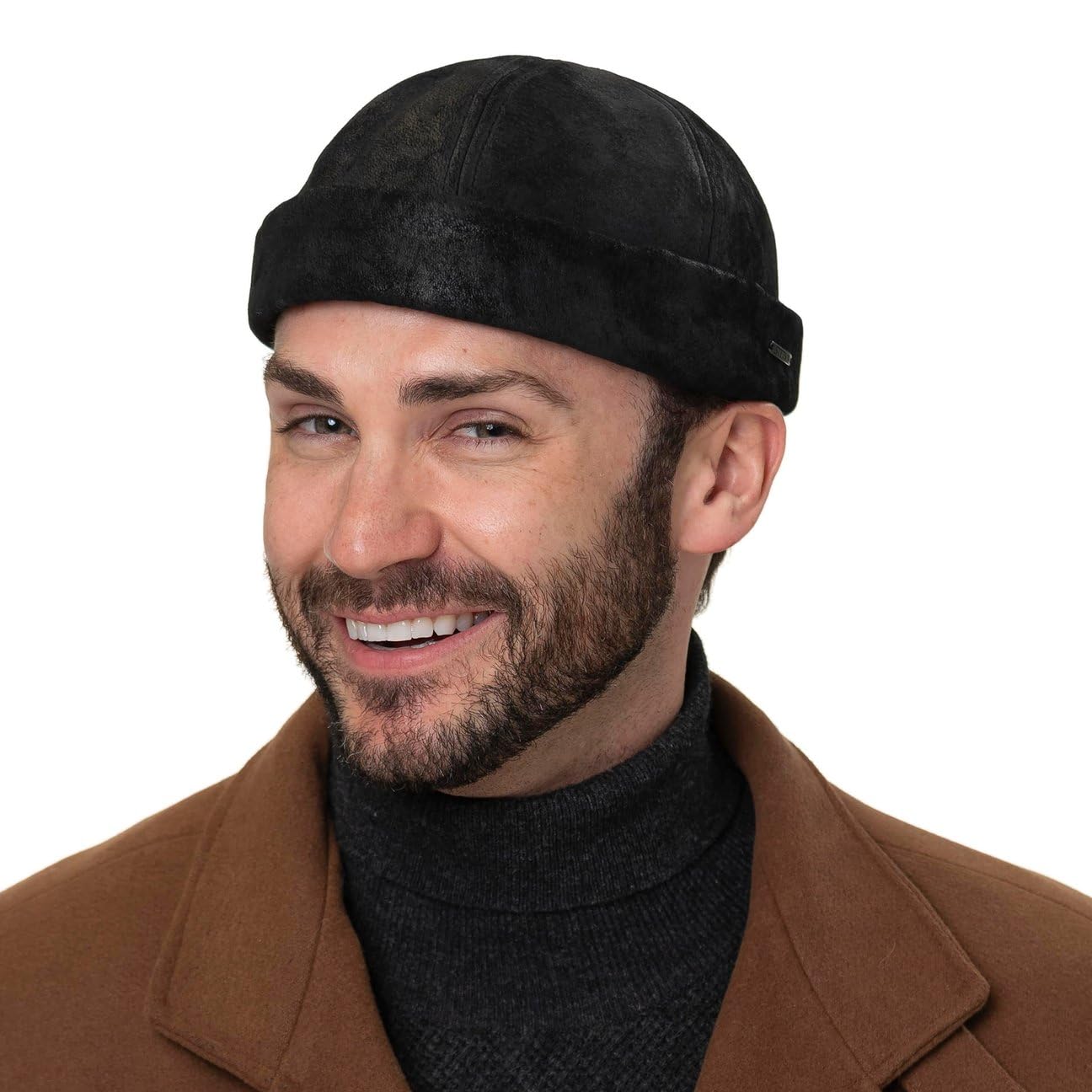 Stetson Pigskin Dockermütze Schirmmütze Leder Herren Herbst Winter