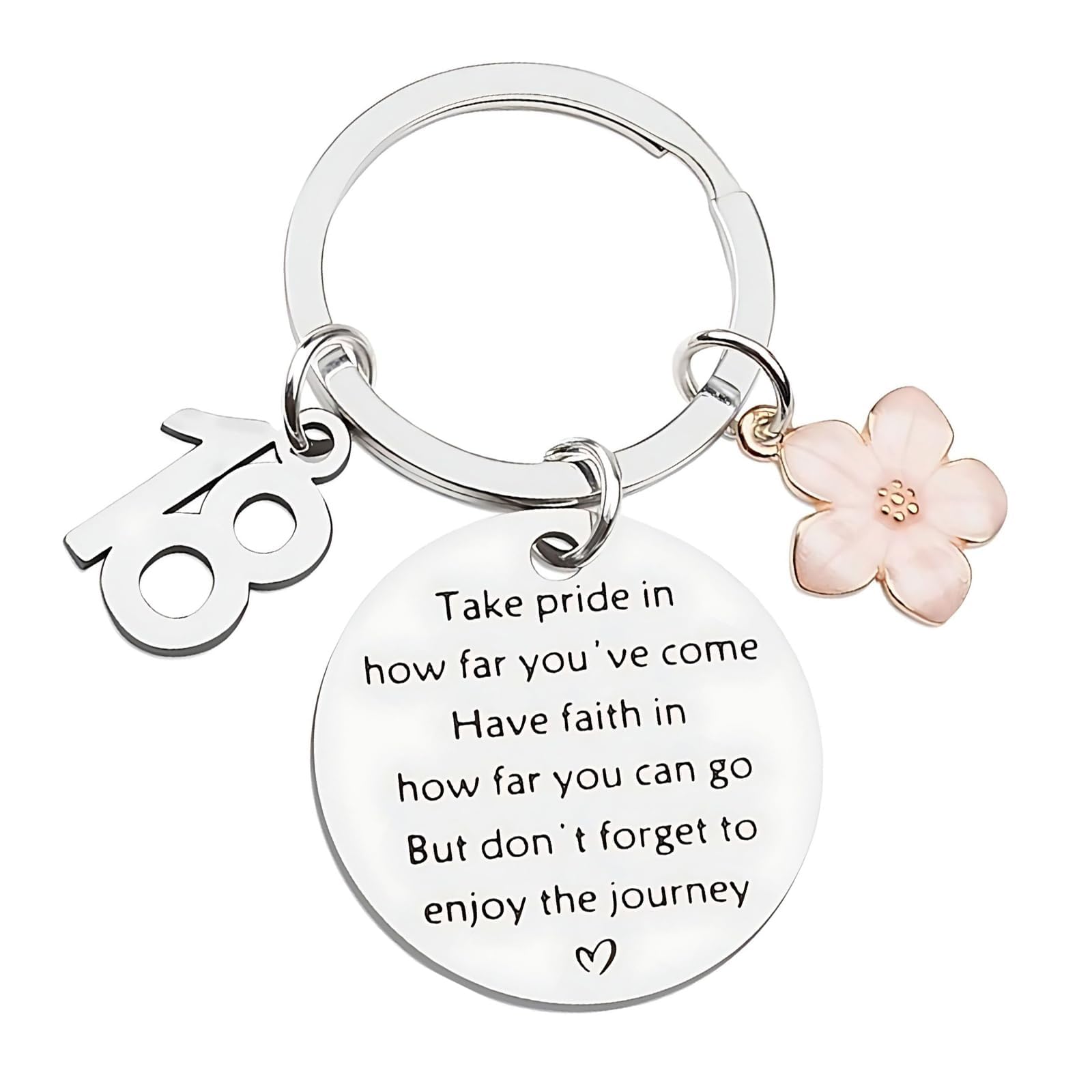 Jrteay Unisex Kids No Sweet 18Th Birthday Gifts For Girls, 18Th Birthday Gifts Keyring, For Friends Birthdays, Suitable Sisters Daughter Granddaughter Key Chain Decoration Gift
