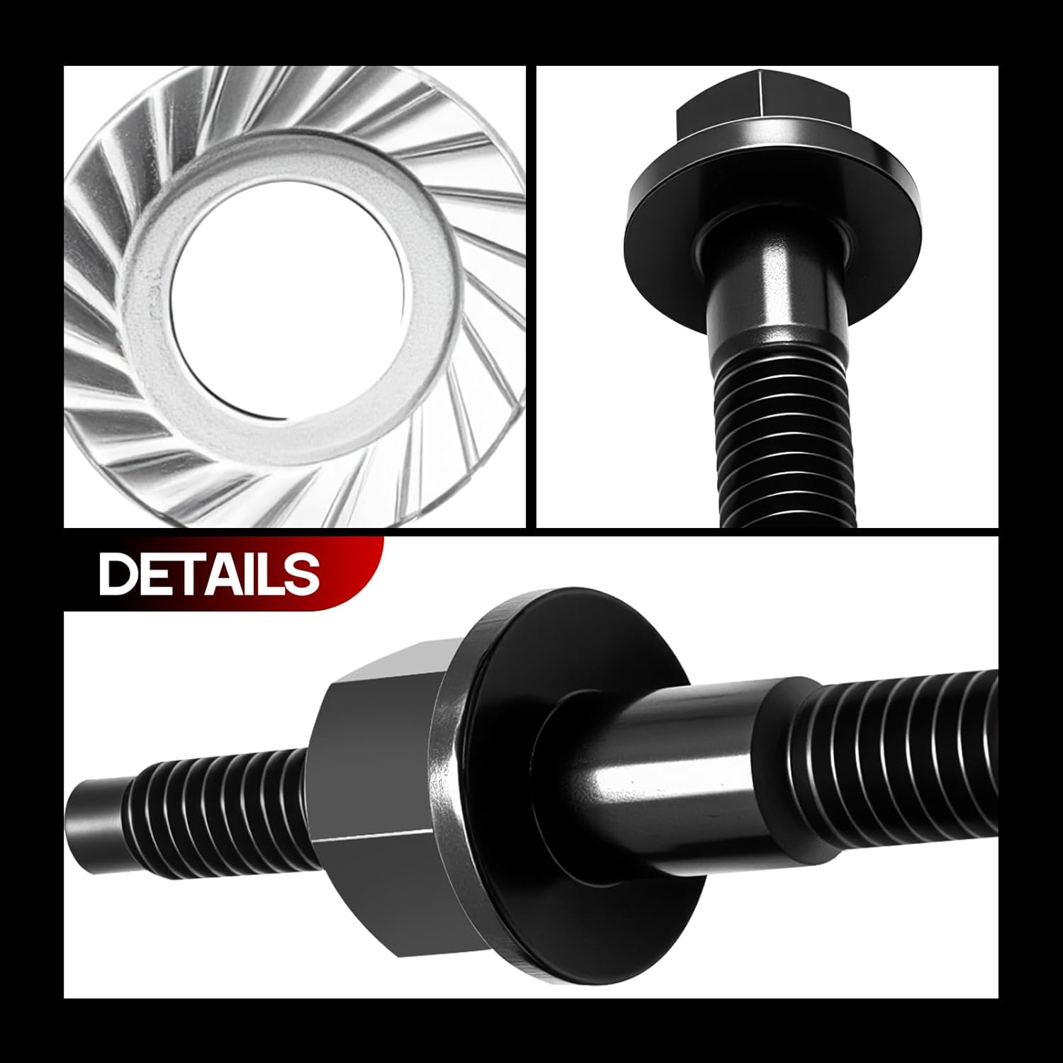 03309 Exhaust Manifold Bolts Nuts Kit for 1999-2009 for Dodge Dakota Durango Ram 1500 Chrysler Aspen Jeep Grand Cherokee Commander Mitsubishi Raider 4.7L V8 | Replaces 650525AA 6504331