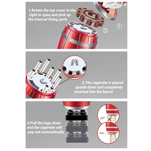 Miniatura 4 de Lovehomily Dispensador de cigarrillos divertido creativo Spoof Cigarrillo titular caja Santa Claus en la caja de cigarrillos de barril de madera