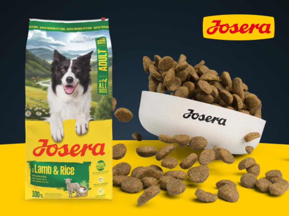 JOSERA Jagnięcina i ryż dla dorosłych (1 x 12,5 + 2,5 kg) | sucha karma premium dla dorosłych psów | monoproteina – 100% jagnięcina | niska zawartość białka i redukuje tłuszcz – wyjątkowo dobrze