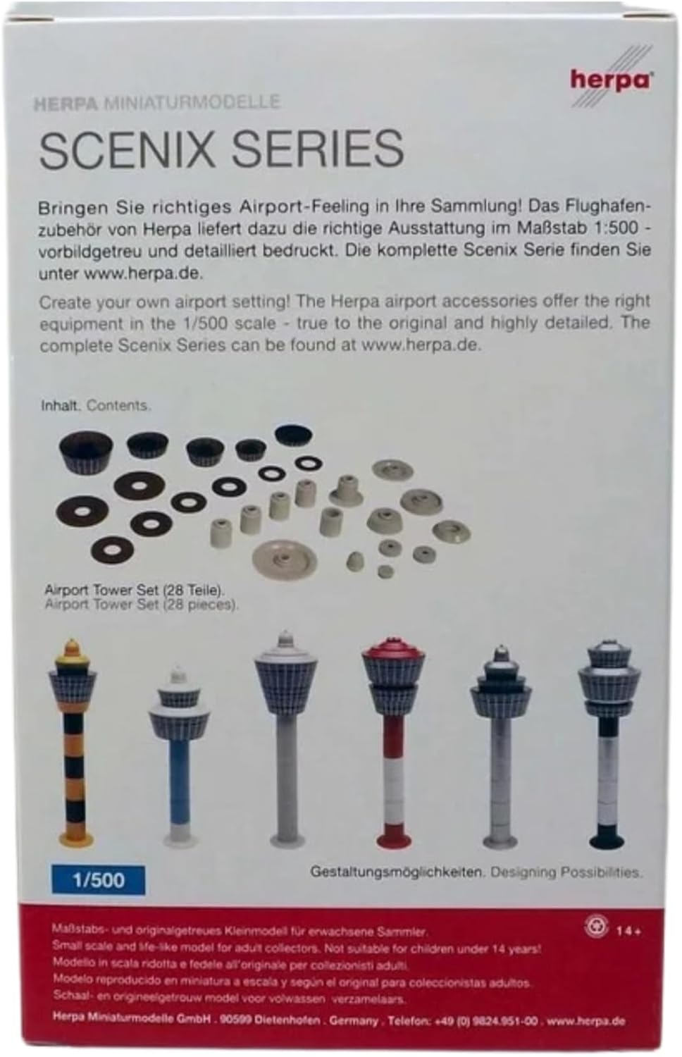 DARON Herpa Airport Tower Set (28 Pieces)