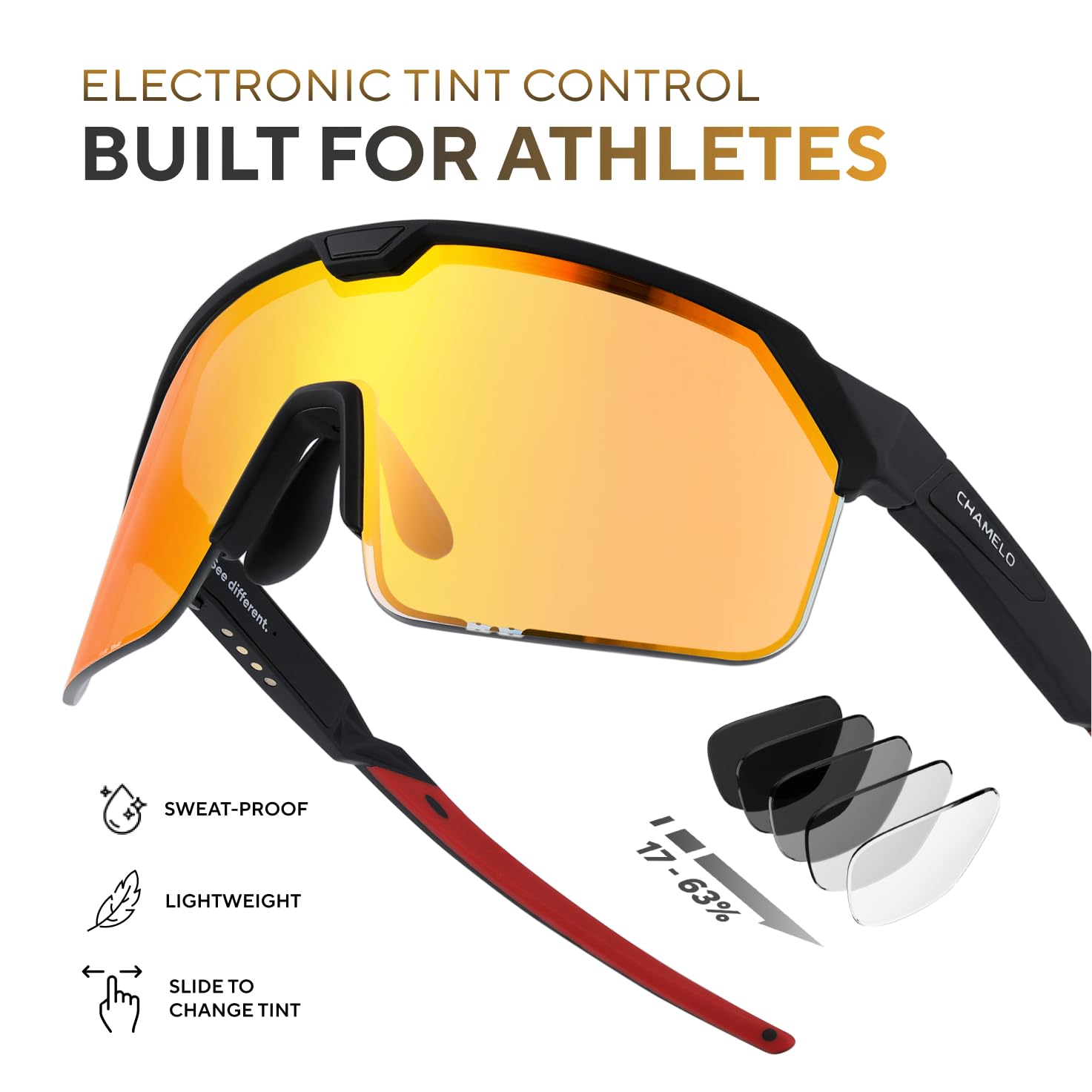 CHAMELO Shield Fire Lunettes Noir Mat