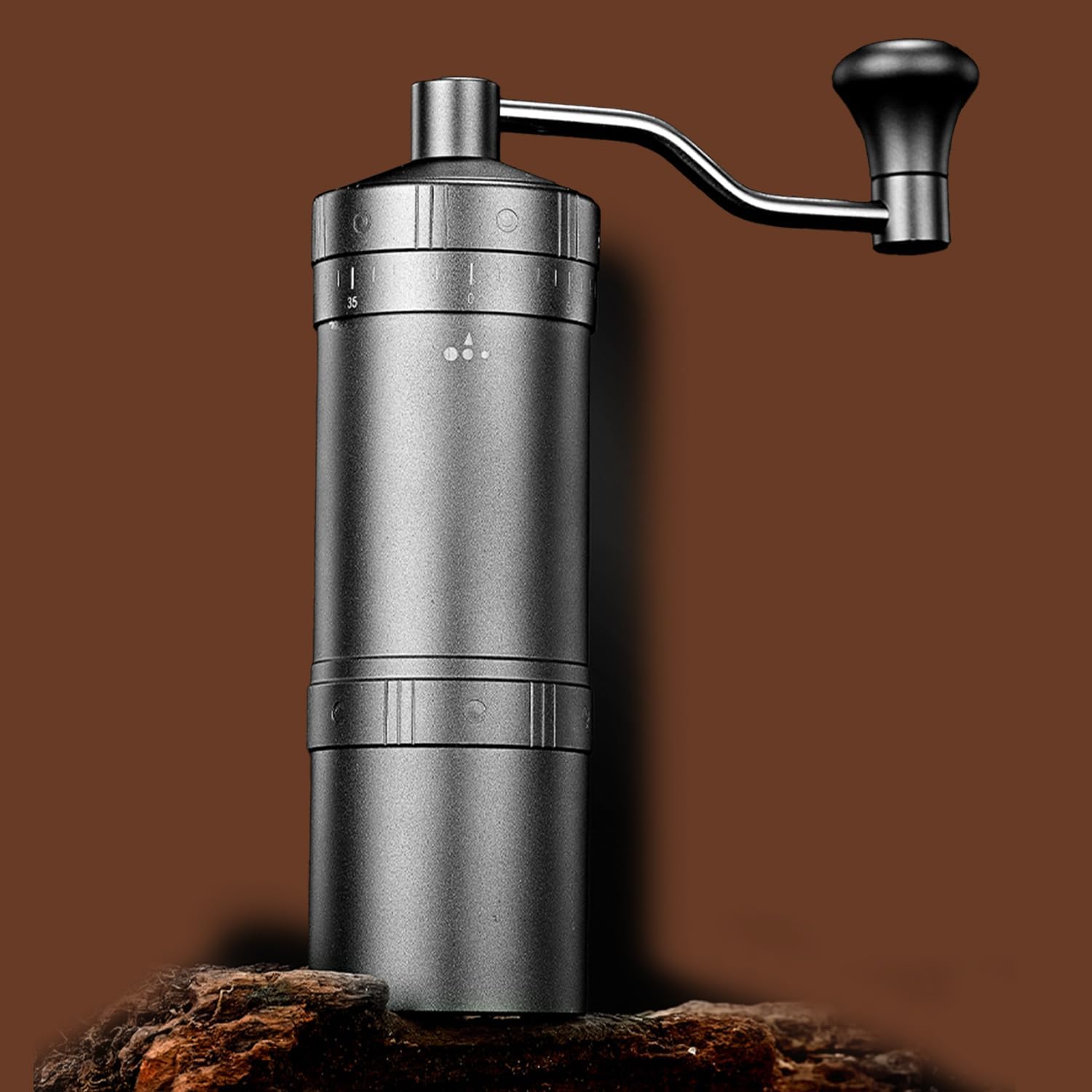 WARHEART Manual Coffee Grinder, Aluminum body, Precision steel grinder, Adjustable