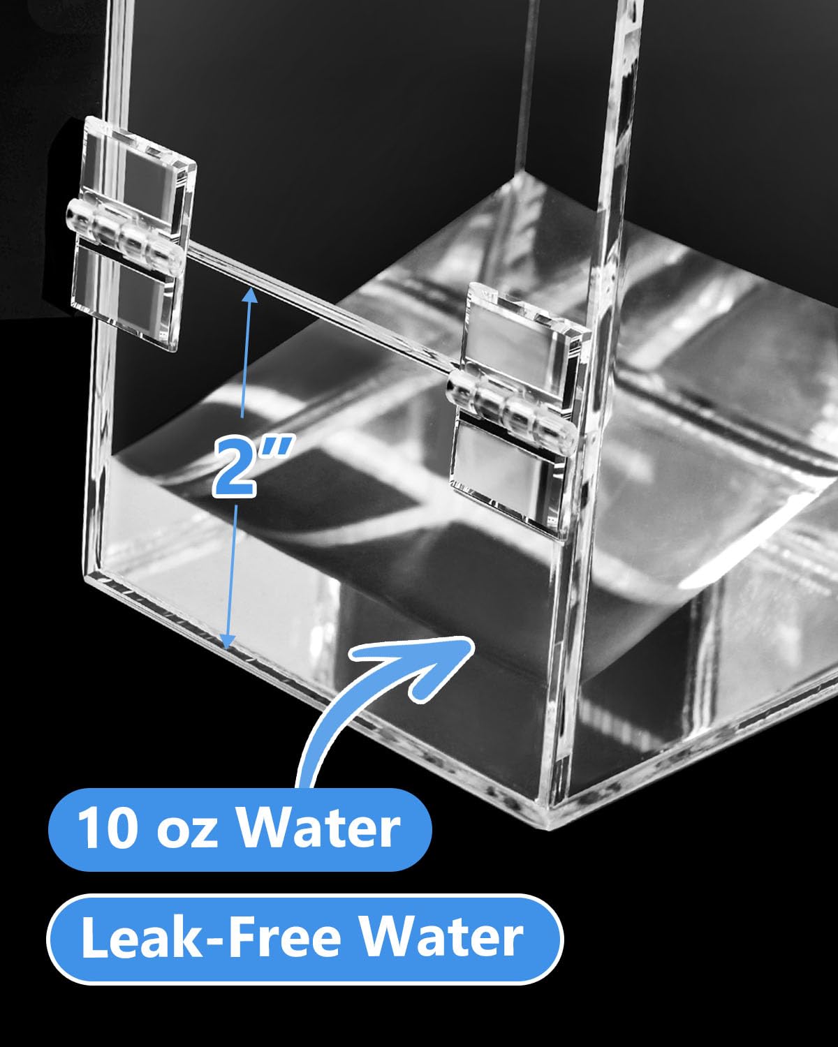 Jumping Spider-Enclosure - Mini tarántula de 3 x 3 x 6 Pulgadas, pequeño terrario de Accesorios de araña, acrílico de Transparencia Completa, Caja de Tortuga para Juegos Infantiles, terrario de