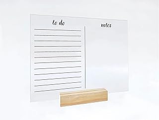 CUSTOM Acrylic To-Do Planner Desk Calendar - Dry Erase Board, Dry Erase Calendar, Monthly and Weekly Calendar, Transparent Calendar (10" x 8", Standard Package)