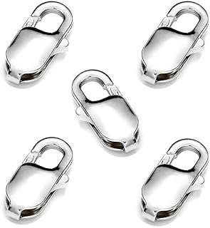 My-Bead 5 Stück 925 Silber Karabiner Verschlüsse 13mm Ersatz Karabiner nickelfrei für Ketten Armbänder Juweliers- Qualität