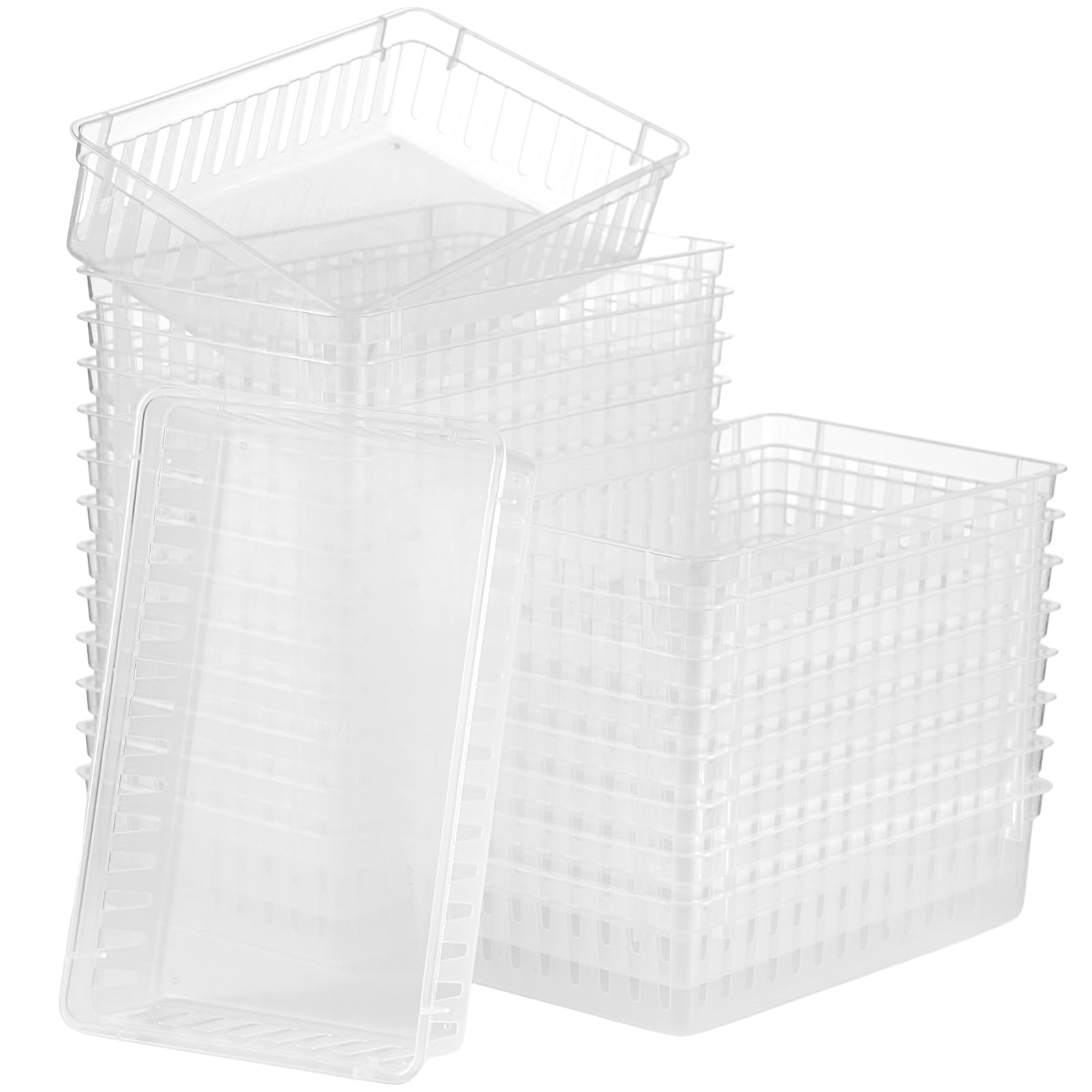 Paniers de rangement plastique Boao transparent pour éliminer le désordre des tiroirs