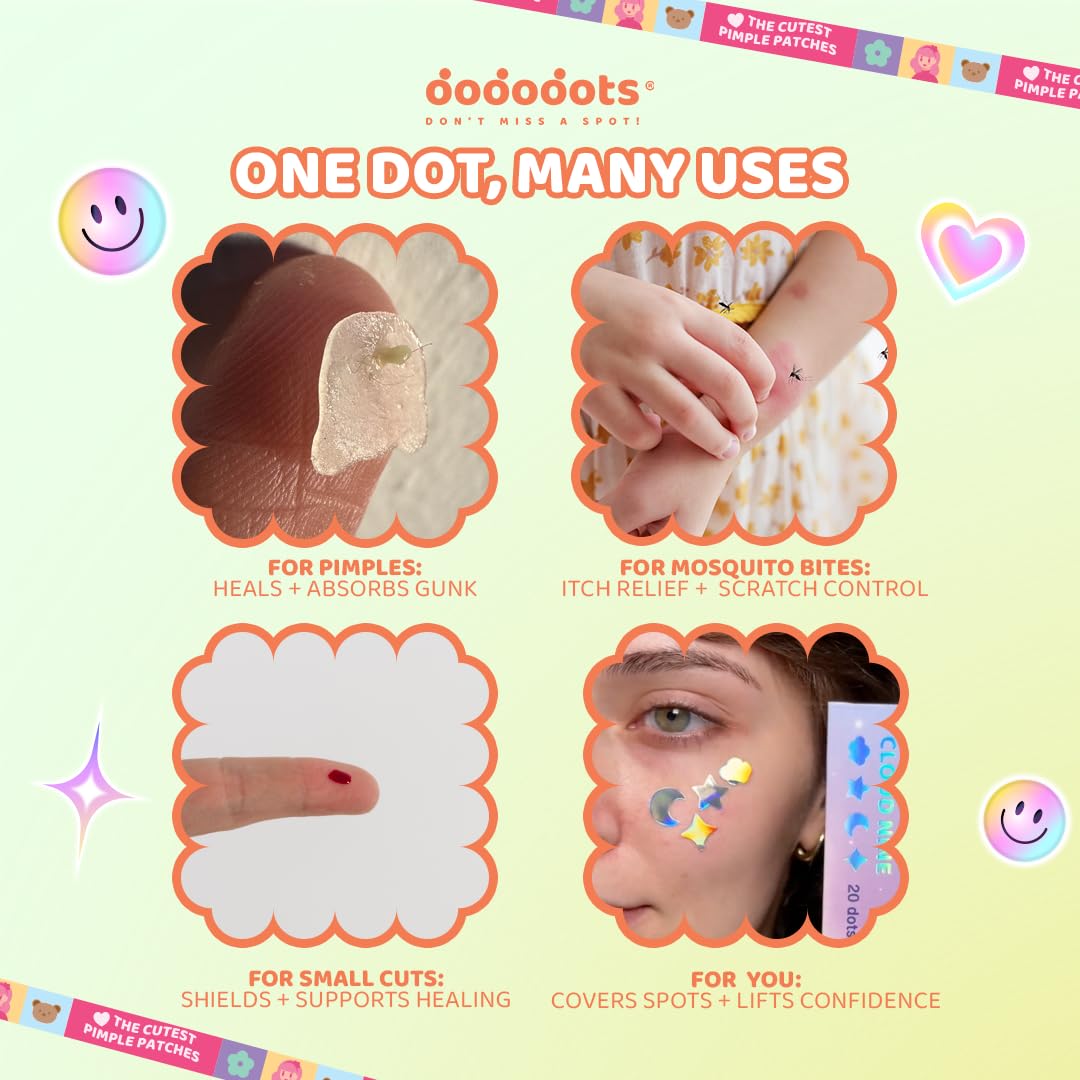 dododots Beauty Patch | DodoSkin 3 im Set Pfirsichbündel | Stern-Pickel-Patches | niedliches Hydrokolloid-Akne-Pflaster | Teebaumöl Akne-Pflaster | schnelle und einfache Behandlung von