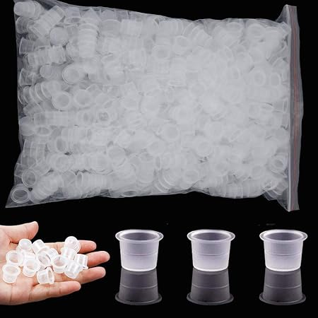 600 Tattoo Tintenbecher Klein – Mit Aufbewahrungsbox, Wasserdicht, 0,9 Cm Durchmesser