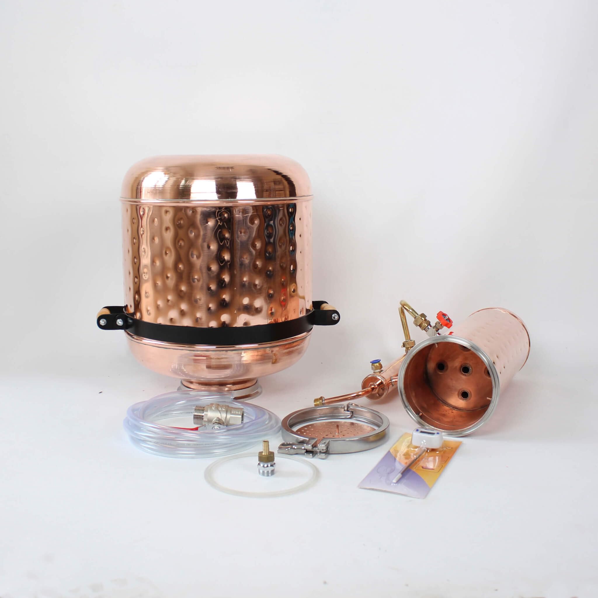 Copper (Reflux Still) Distiller for Distilling Moonshine and Alcohol, Distillery Kit For : Whiskey, Vodka, Brandy, Moonshine Flavoring and other Spirits for Making at Home (11 Gall (42L))