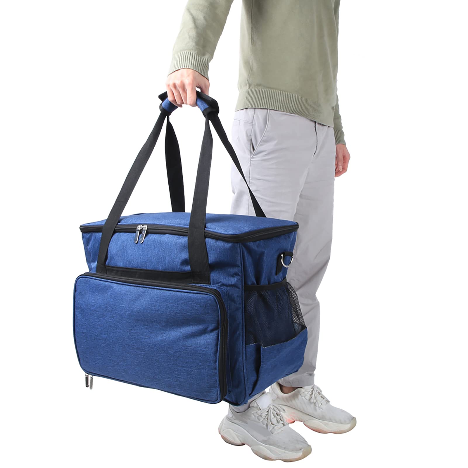 Bolsa De Almacenamiento For Tejer Con Oxford 600D, Organizador Agujas For | Artesanos(Blue)