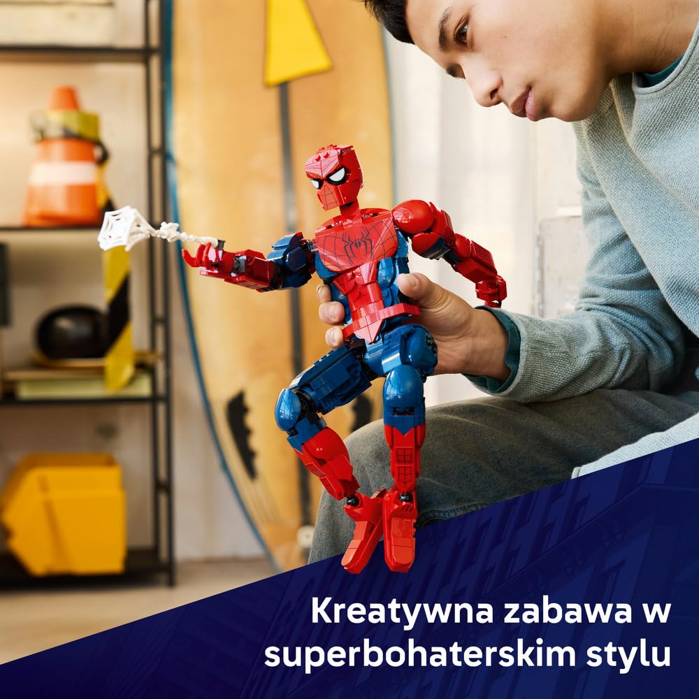 LEGO | Marvel Figurka Spider-Mana 76346 | Kolekcjonerska figurka, Spider-Man: Całkiem nowy dzień, prezent dla fana Marvela 12+, zestaw klocków, 813 elementów