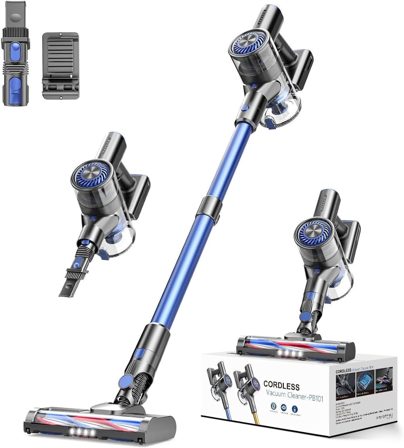 Photo 1 of MISSING BATTERY -----------------------------------------------------MBTTODF Cordless Vacuum Cleaner, Stick Vacuum Cordless Rechargeable with Power Suction, Up to 40-Min Runtime, Lightweight Vacuum Cleaners for Home, Hardwood Floor,Pet Hair,Carpets,Tile(B