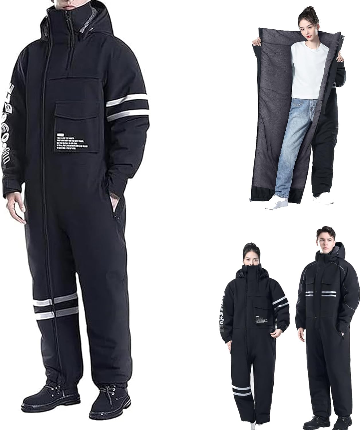 2026 New Winter Outdoor Riding Insulated Full-Body Suit, Overol Para Hombre El Frio & Windproof Freezer Snow Suit, for Skiing