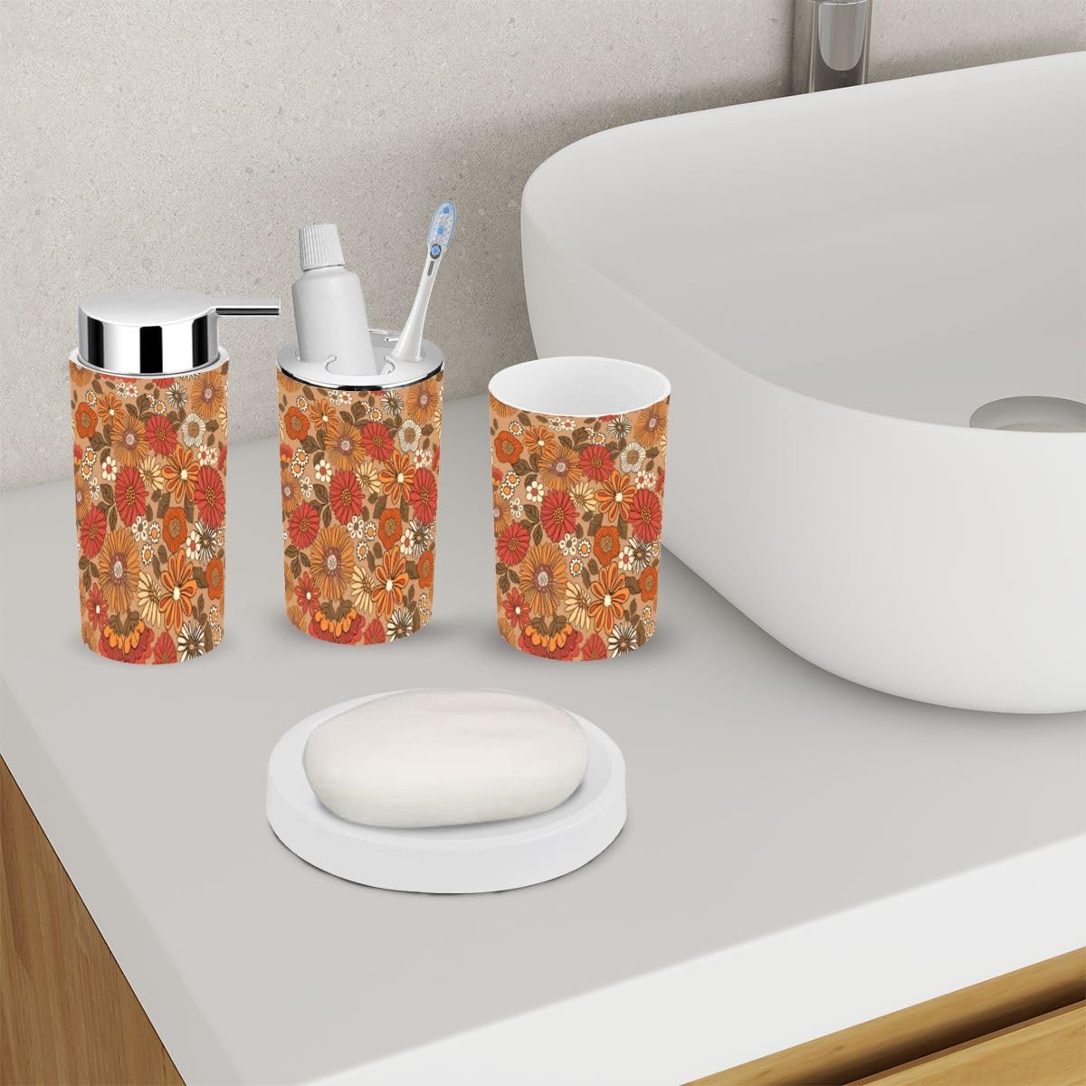 Amazon.com: XNGJEMVWXO Bathroom Accessory Set 6 Piece Vintage 60s