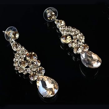 Amazon | [AVILMORE] クリスタルストーン ネックレス ピアス 2点セット 