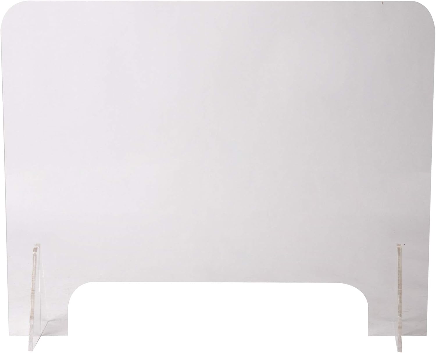 Mind Reader Acrylic Sneeze, Front Desk Cough Guard, Protective Clear Panel for Cashiers, Reception, Checkout Stations : Office Products