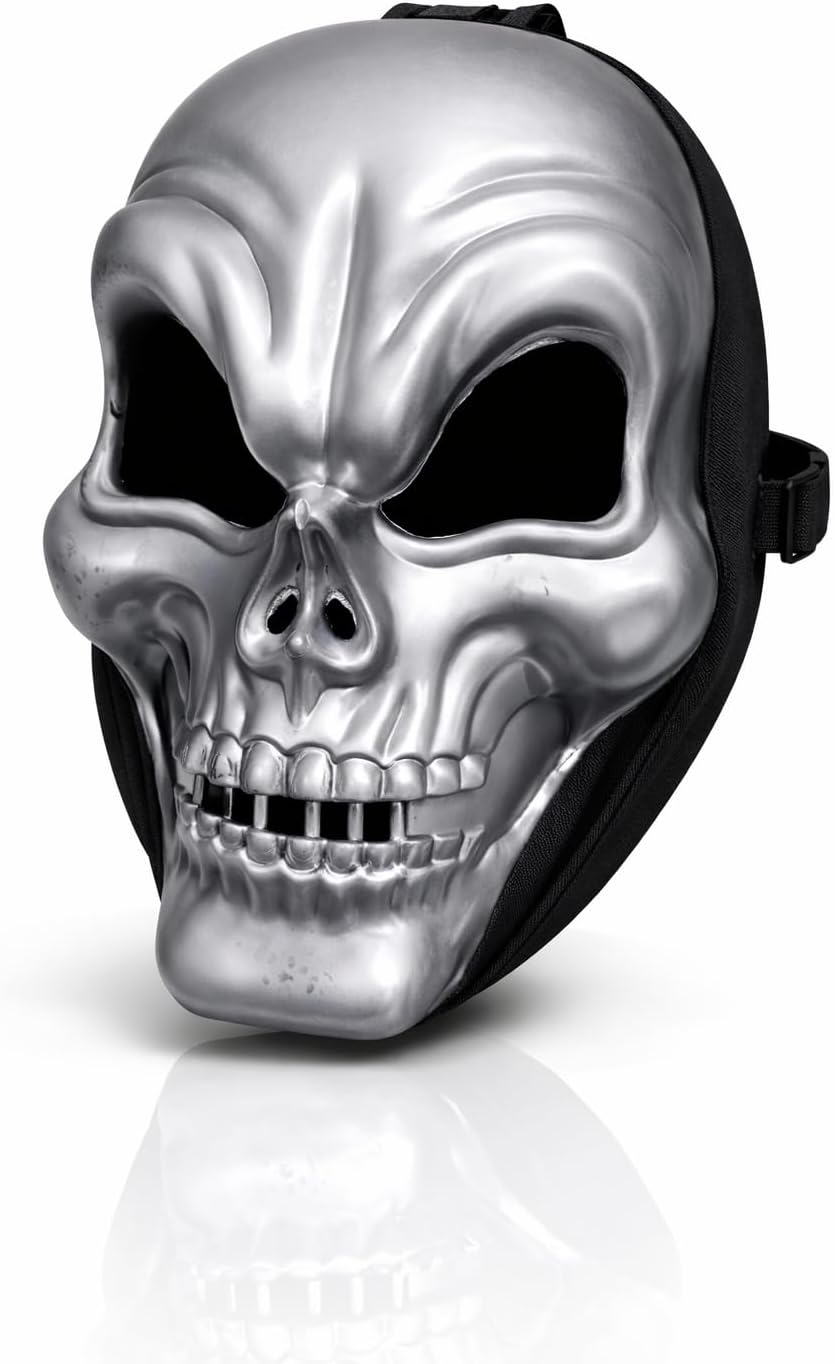 Halloween Silver Skull Mask