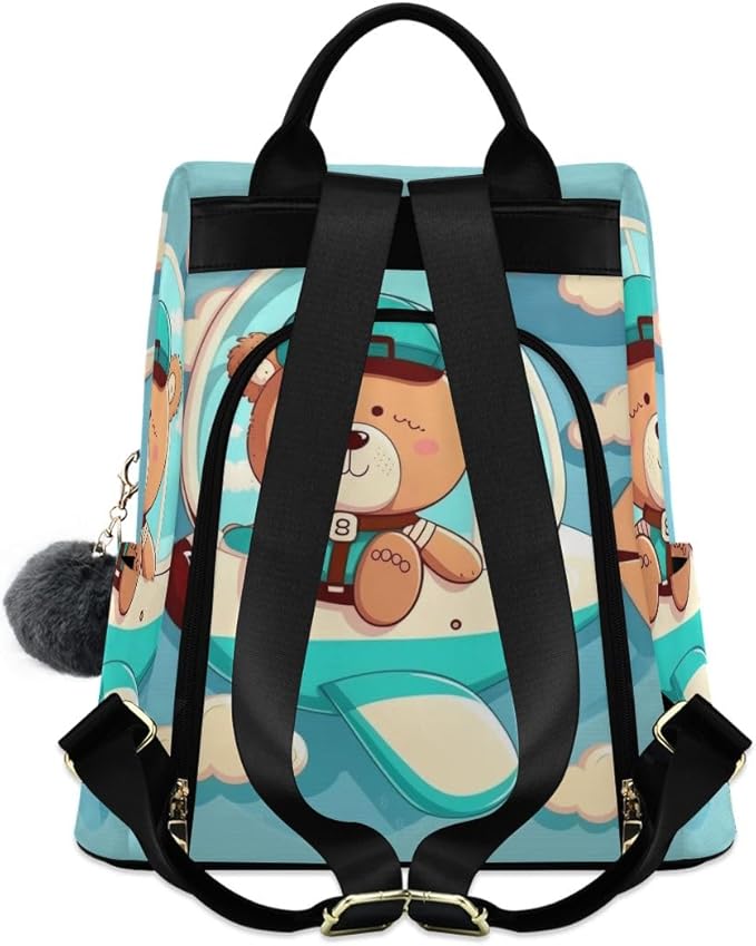 Sac à Dos Femme Antivol GAIREG - 34x15x38 Cm, Polyester, Design Tendance Avec Pompons, Pour Voyage Et Randonnée