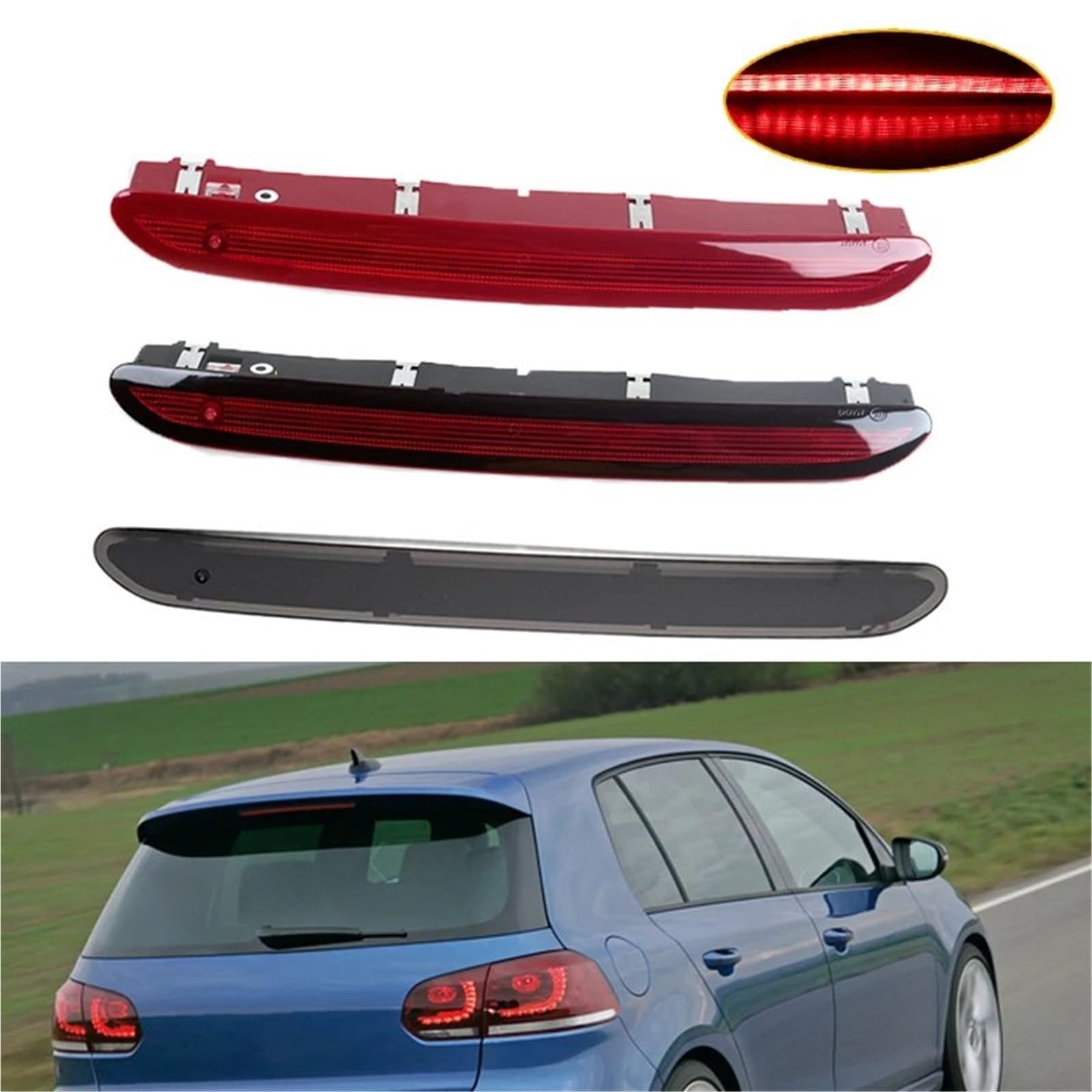 Terza Luce Stop Luce Stop Di Colore Rosso Bianco Montata In Alto Per CRV Per CR-V 2012 2013 2014 2015 2016 2017 Terza Lampada Freno Aggiuntiva Luci Terzo Stop(Rosso)