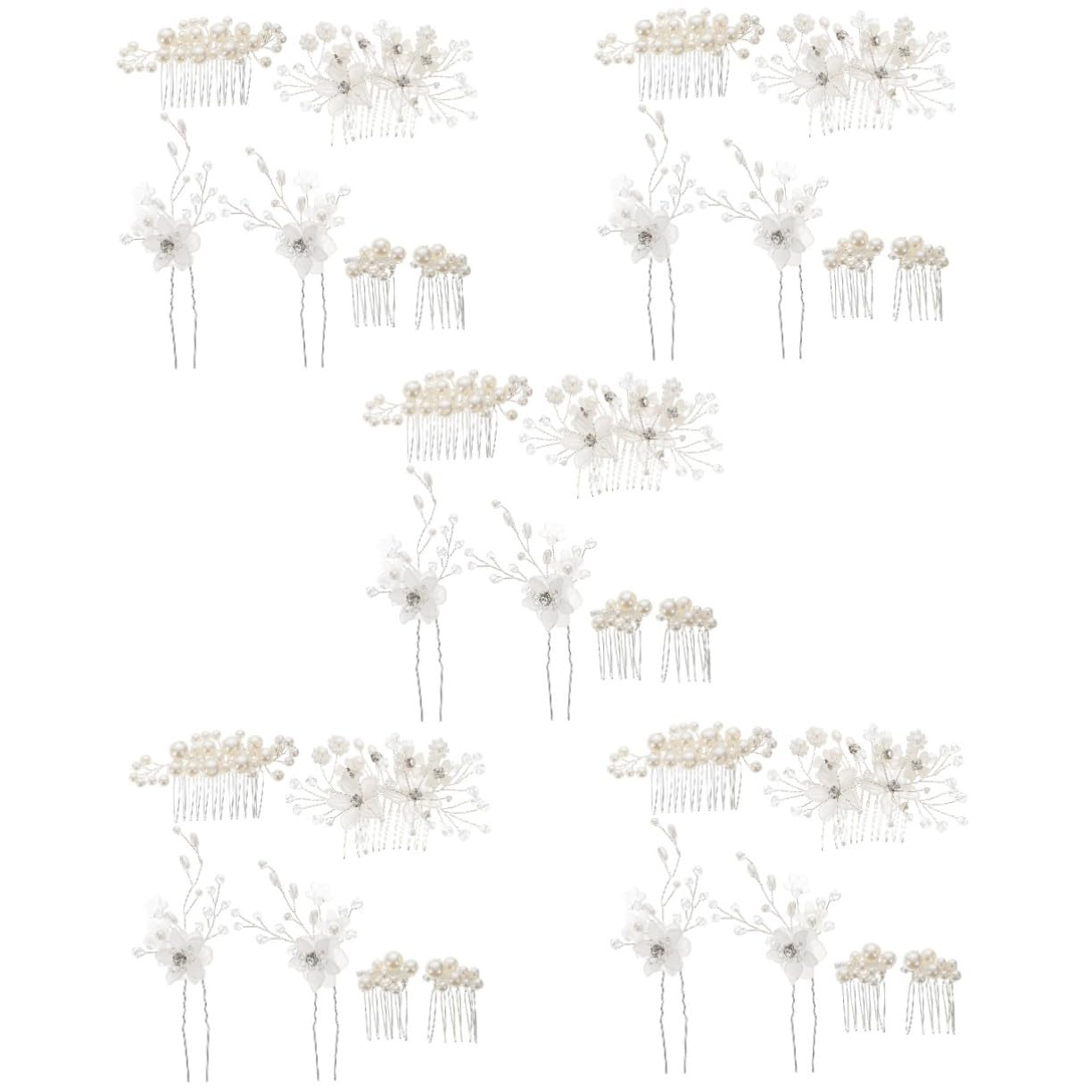 VICASKY 30 Pièces Peignes à Cheveux avec Perles pour Mariage Accessoires Cheveux Mariée Élégants Épingles Décoratives pour Cérémonie et Fêtes