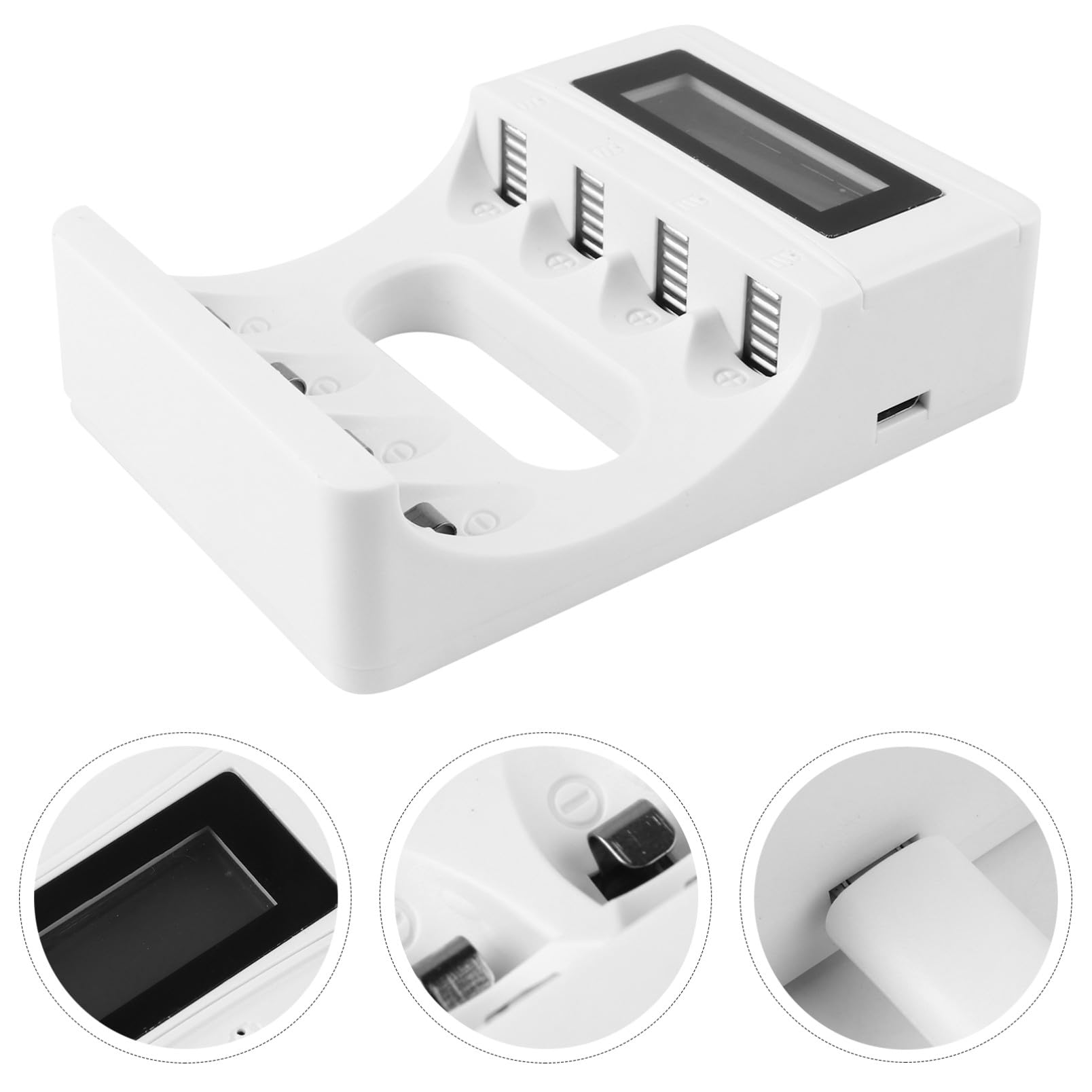 Housoutil 3 Piezas Cargador Banco energía batería Recargable baterías c Recargables d Recargables Portable Charger carregador Cristal liquido baterías NiMH c02 Abdominales