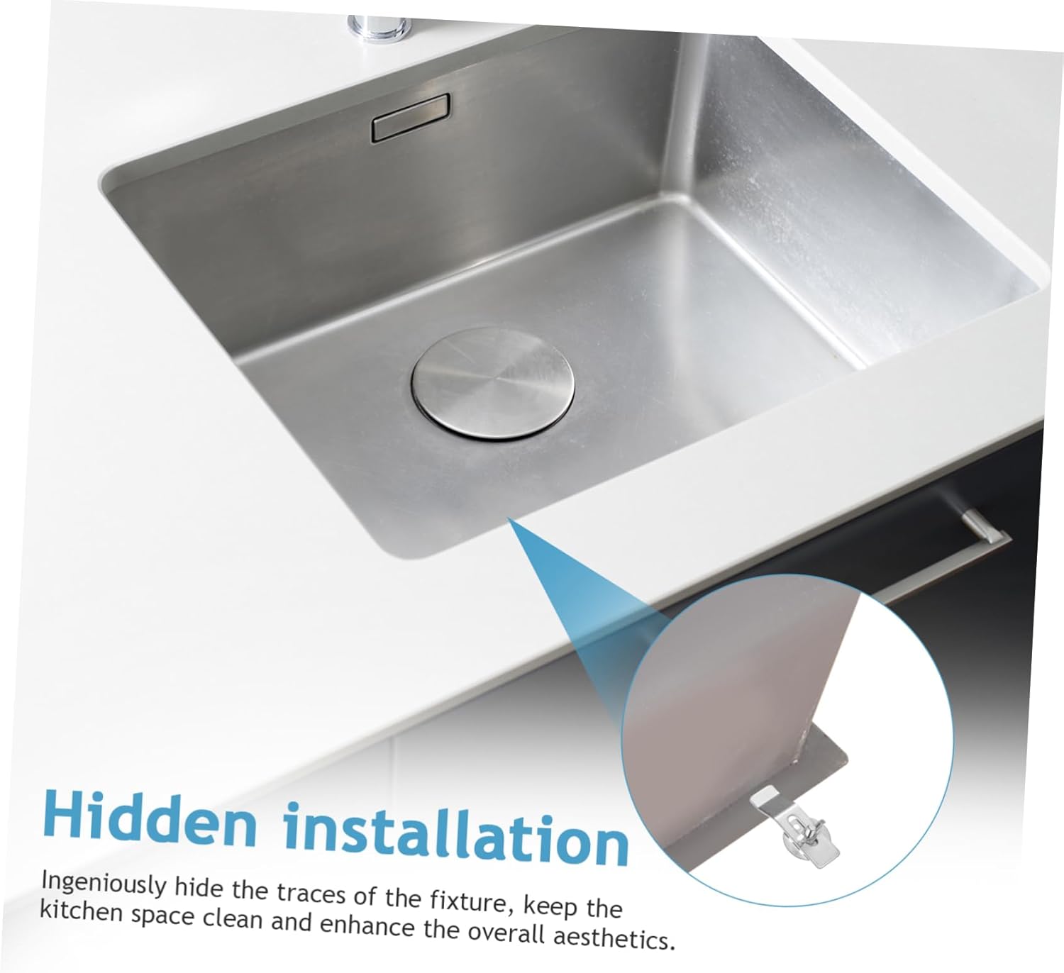 Artibetter 36pcs Undermount Sink Clips Kit Durable Support Brackets for Kitchen Bathroom Installation for Seamless Sink Mounting