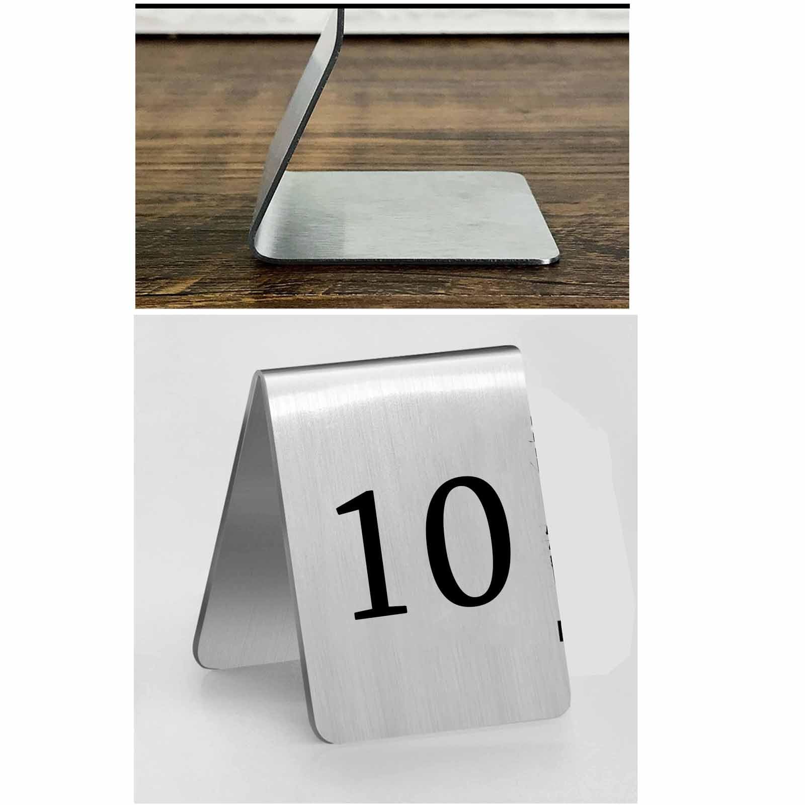 Stainless Steel Restaurant Table Number Sign