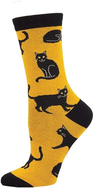 Socksmith Black Cat Socks Gold Size 9-11, 1 EA