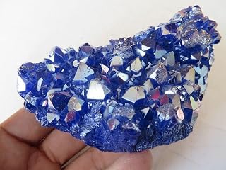 Yenoshi AA Natural Blue QUARTZ CRYSTAL Titanium Crystal Cluster Specimens Reiki 177g