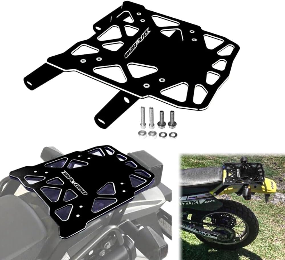 DR650 Rear Rack Compatible with DR650SE 1996-2024 & DR650S 2015-2024, Motorcycle Luggage Rack Cargo Rack (Black)