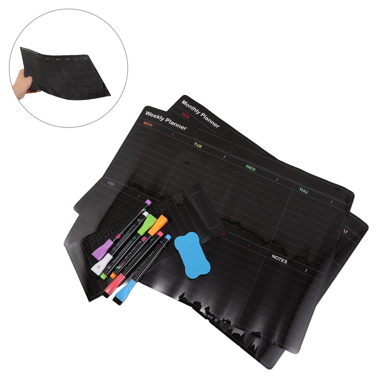 Calendario Lavagna Magnetica Frigorifero Cancellabile Secco con Magneti Resistenti Planner Settimanale per Organizzazione Casa e Cucina Lavagna Messaggi Ampia per Programmazione