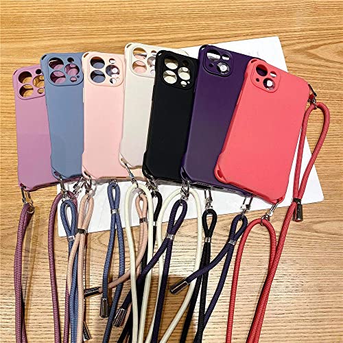 Coque iPhone 14 Plus silicone blanc housse antichoc à cordon - 4