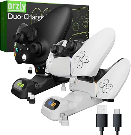 Orzly controller charger for PS5 DualSense controller charger - Twin Pack  Edition: Amazon.co.uk: PC \u0026 Video Games