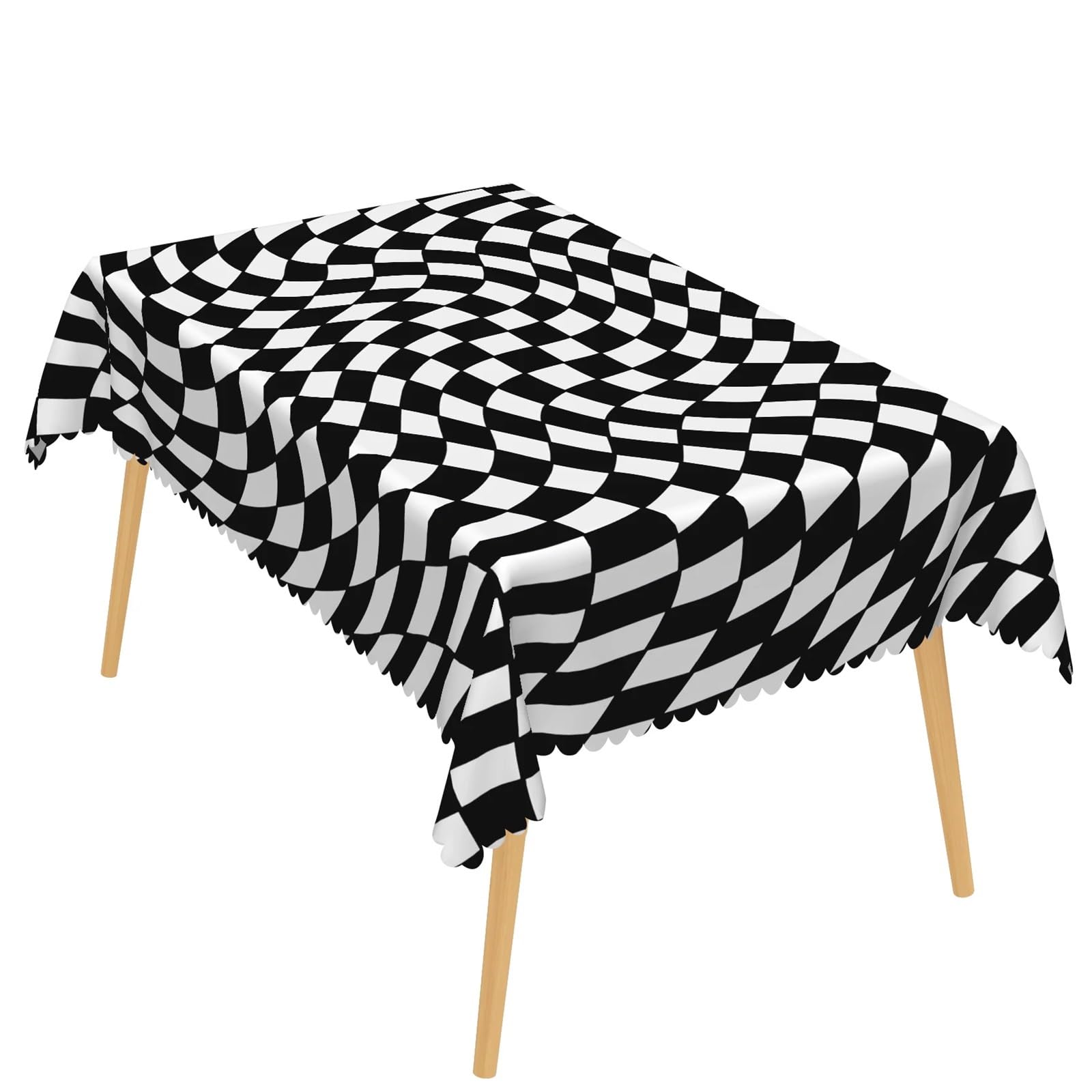 Tablecloth Checkered Tablecloth Oil Proof Rectangular Table Cover for Picnic Multiple Sizes(Color 4,140x100cm)