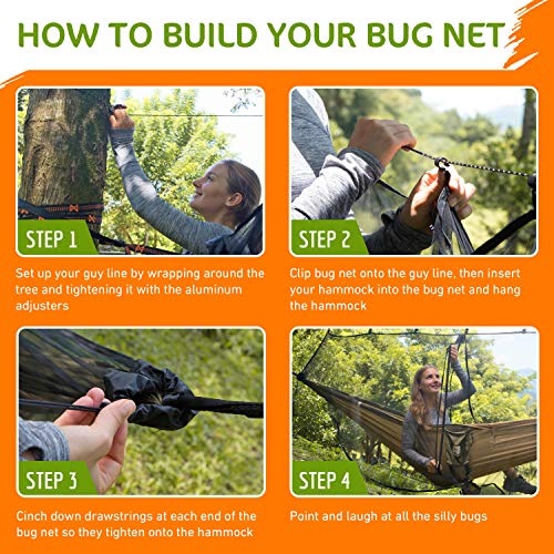 image for Cushy Camper Premium Hammock Mosquito Net - Portable Backpacking Prote