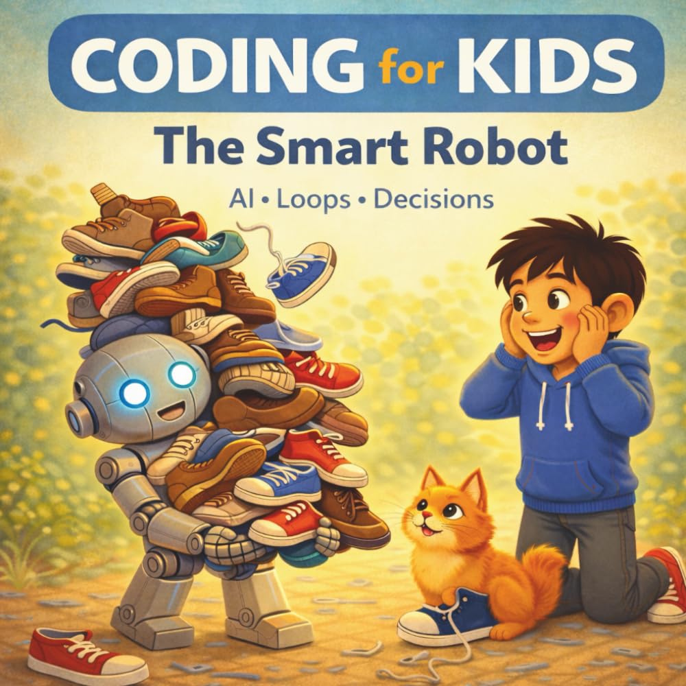 Coding for Kids: The Smart Robot: AI, Loops, and Decisions Explained Through a Funny Story