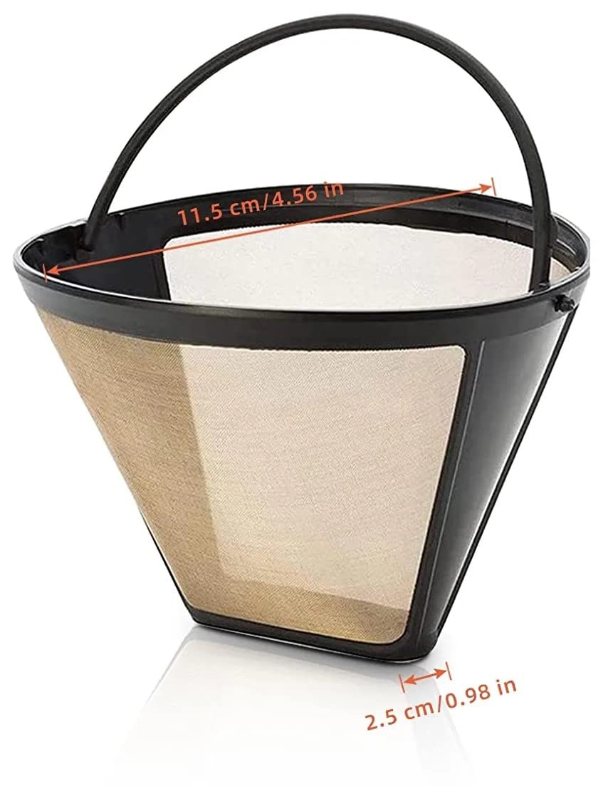 3er Set Edelstahl Kaffeefilter Größe 4 - Dauerfilter Für 8-12 Tassen Kaffeemaschinen