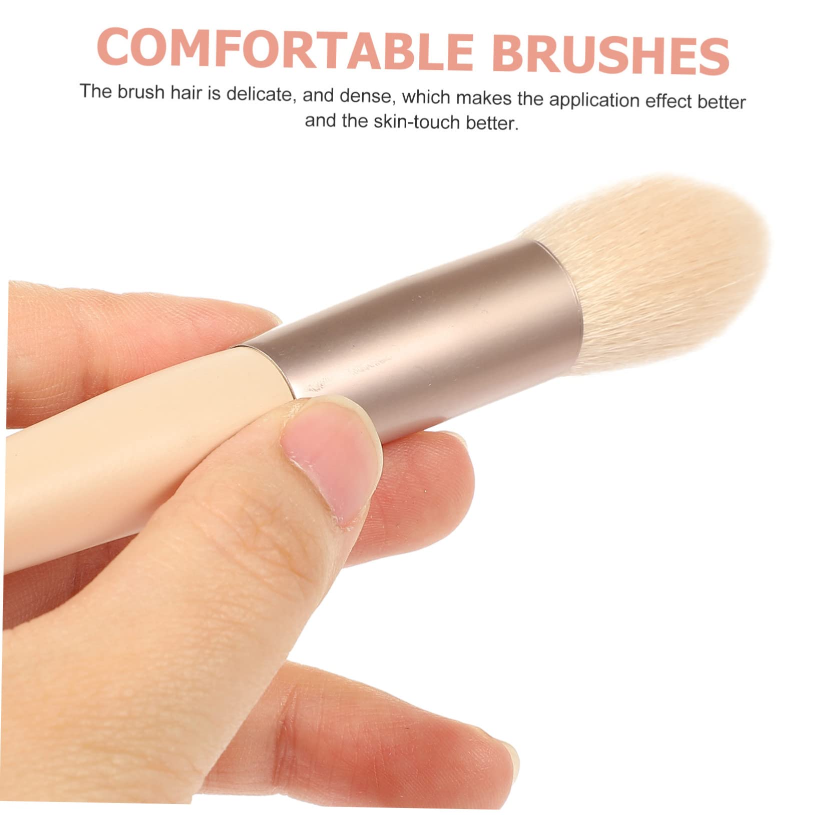 FRCOLOR 5sätze Teiliges Mini-make-up-pinselset Mit Holzgriff Tragbare Kosmetikwerkzeuge Für Foundation Concealer Und Lidschatten Für Und Make-up-enthusiasten
