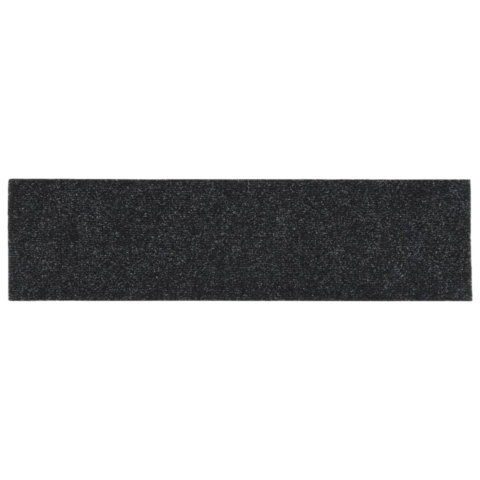 Tidyard Tapis d'escalier Autocollants Rectangulaire 15 pièce 76x20cm Noir, Rectangulaire Tapis Escalier Tapis de Sécurité pour Sol Protection, Enfants, Aînés et Animaux
