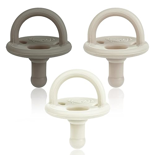 Miniatura 8 de Sweet Child Chupetes de 0 a 18 meses, juego de 6 binkies de silicona ultraligeros con mango plegable y 3 agujeros de aire para mayor seguridad, los