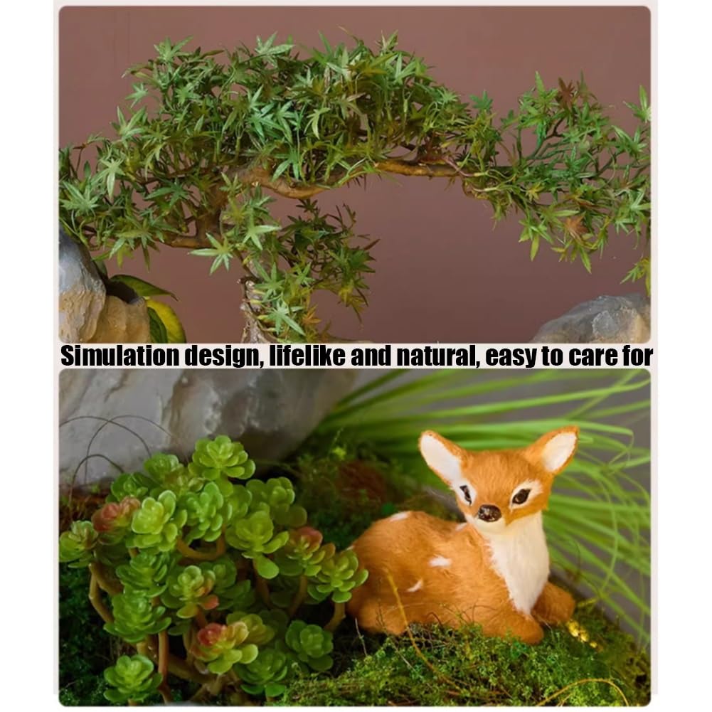 GZHERVICES Bola Decorativa de Musgo Verde Colgante Artificial, Kit de Bricolaje de Musgo de Reno Verde Natural, decoración de vegetación Falsa, Arte de jardinería, decoración de Techo